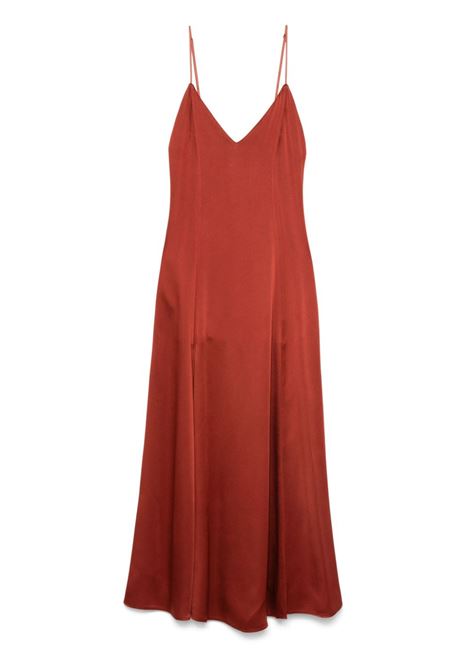 Terracotta brown satin maxi dress Forte Forte - women